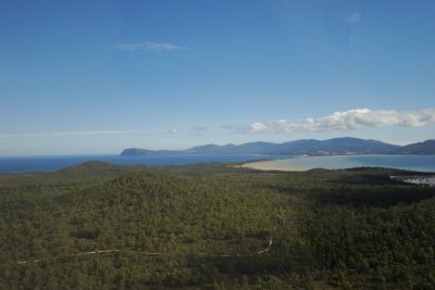 Bruny Island from the air