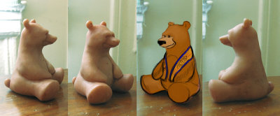 Bear Sculpt w Illustrated Overlay