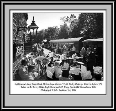 Oxenhope Station Lofthouse Colliery Band Ilford XP2 Super web titled framed.jpg