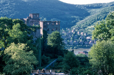 Castle ruins with Nekar River below