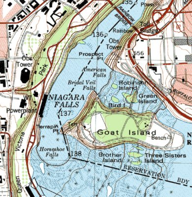 USGS survey map of Niagara Falls