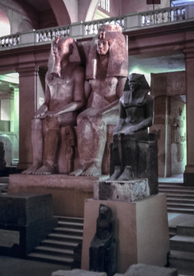 Statues of a Pharaoh and Queen