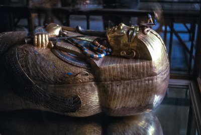 King Tut’s mummy case –solid gold