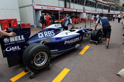 in the Monaco pits