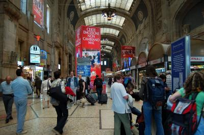 the impressive Milan Central Station