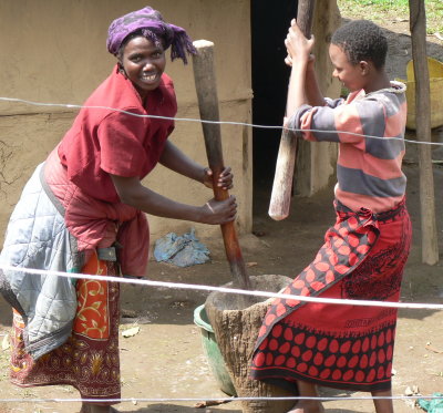 pounding maize