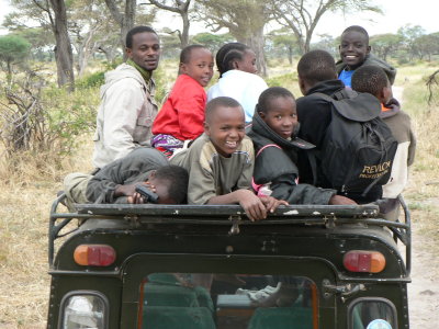 Zenan and orphans at Tarangire