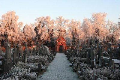 Turnhout (Belgium) Oude Kerkhof in de winter