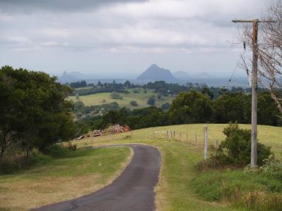 The Glass House Mountains from Howells Knob Lookout