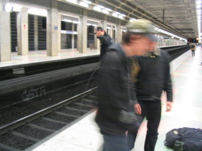 Pissing on the track (Stockholm-Sweden)
