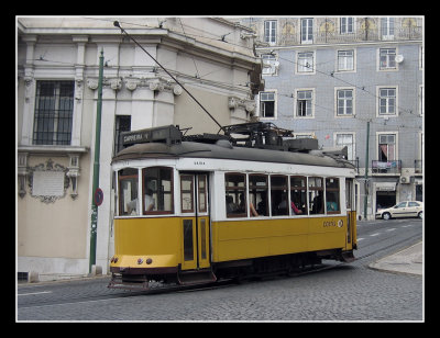 Tram near the Cathedral