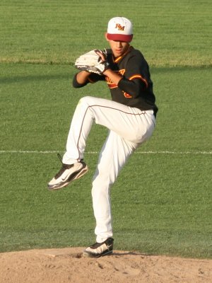Nick pitching for Varsity team, summer 2010