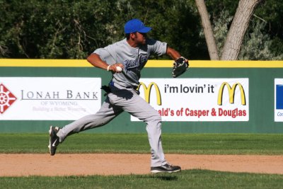 Nick Jr. playing SS for the Loveland BlueJays collegiate team, summer 2012