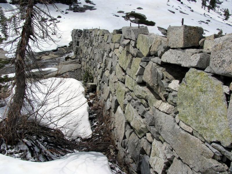 Emerald Lake stone dam