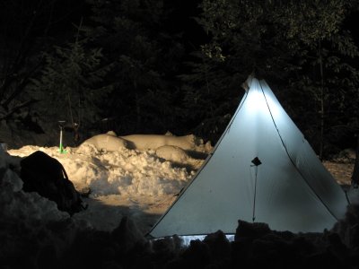 Night time in camp