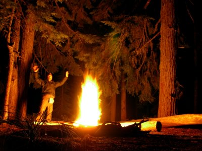 Last campfire on my long Oregon hike