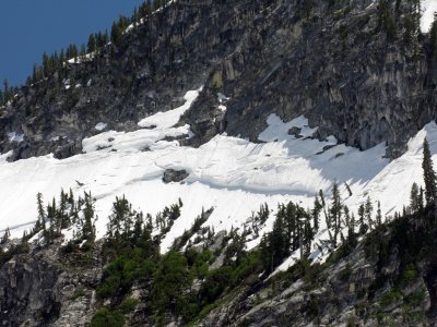 Ledge crevasse or slab avalance shelf