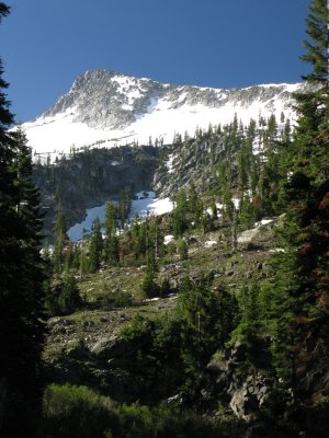 Canyon view of Thompson Peak