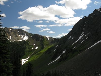 View towards Rock Pass from Woody Pass