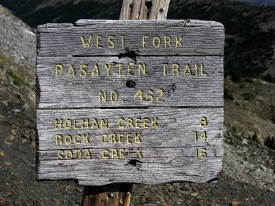 West Fork Pasayten Trail Sign