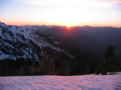 Sunset from ridgeline camp