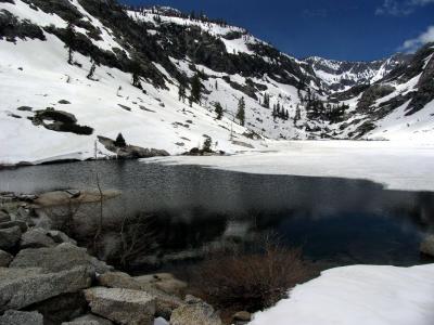 Emerald lake waters