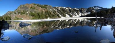 Cliff Lake panorama from west shore