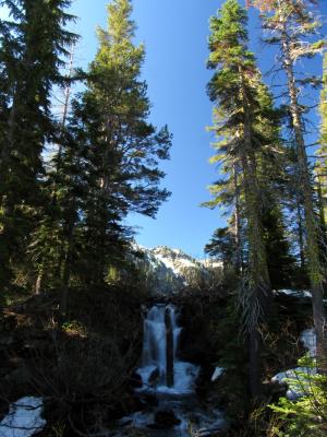 Cliff lake outlet falls