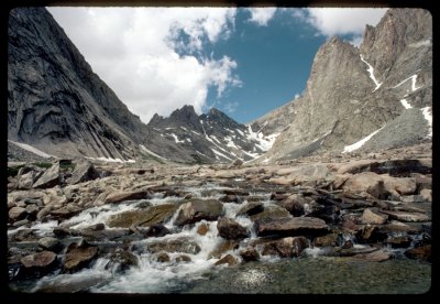 Titcomb Basin upper waterfall