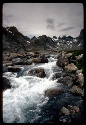 Titcomb Basin lower waterfall