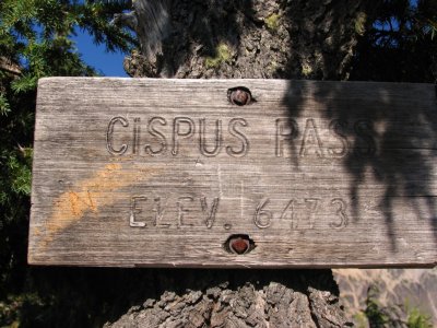 Cispus Pass trail sign 2006