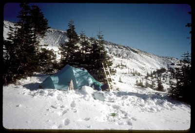 Snow camping on Mt Shasta
