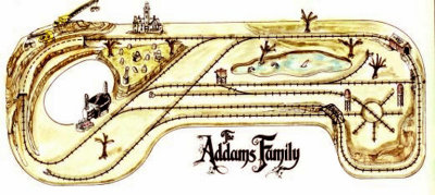 The Actual Layout of theAddams Family Train Set