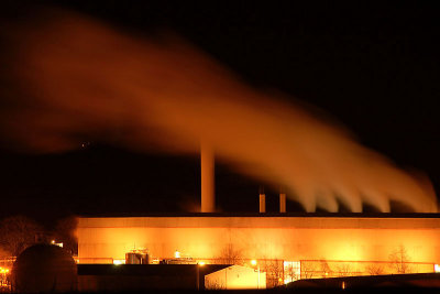 10th January 2008 <br> paper mill at night