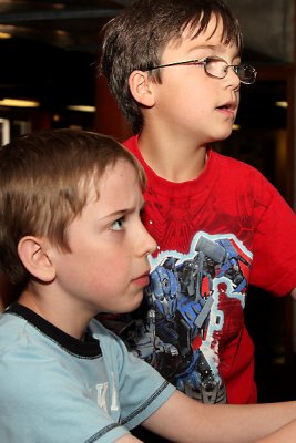 Blake and Zac on the video game