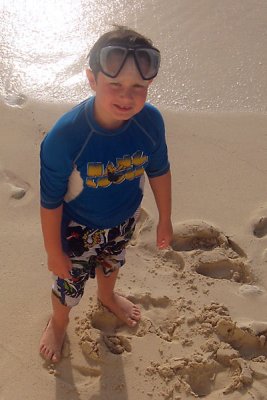 David likes the beach