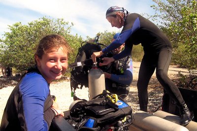 Changing gear after the dive
