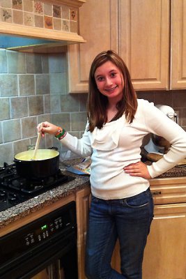 Jacklyn makes homemade soup