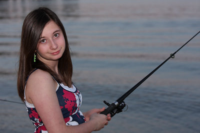 Jacklyn tries her hand at fishing