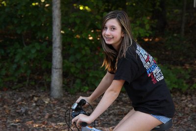 Jacklyn loves riding her bike