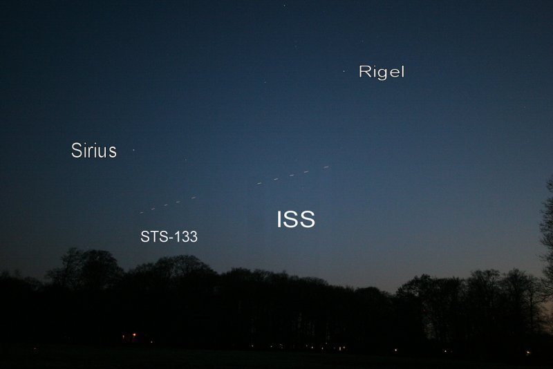 DeBilt, Houdringe: ISS + STS133 (Discovery), 8 maart 2011