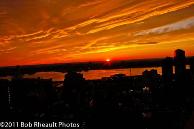 Sunset over Hudson River