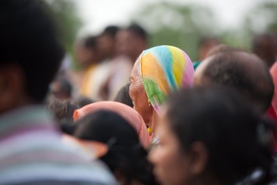 The Woman in the Rainbow Headscarf