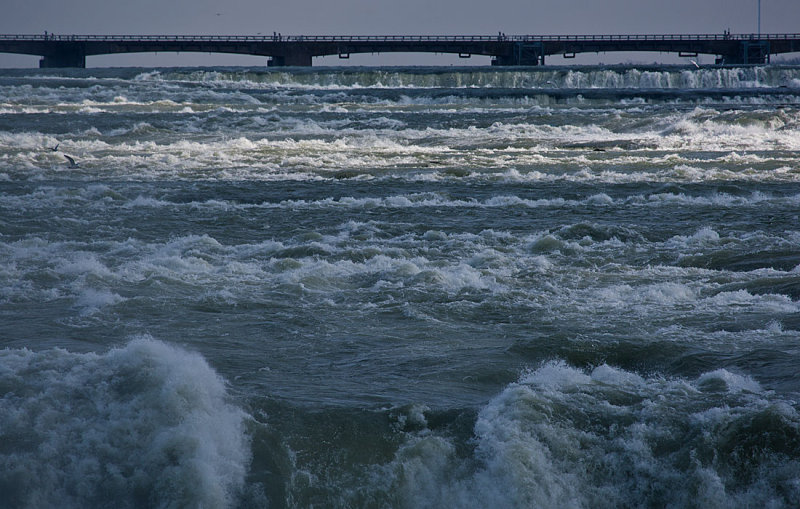 The river rushes to the brink...