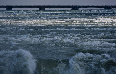 The river rushes to the brink...