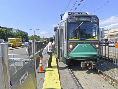 We took the T to get there, seeing people moving and packing the whole way.