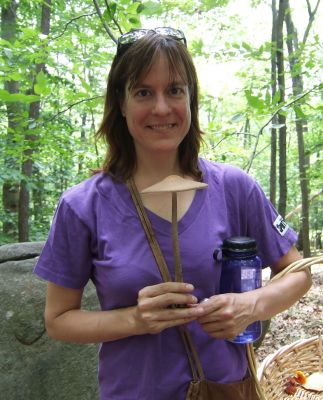 Karen  holding prize Xerula furfuracea2296.JPG