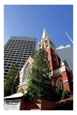 Albert St church, Brisbane, regains perspective