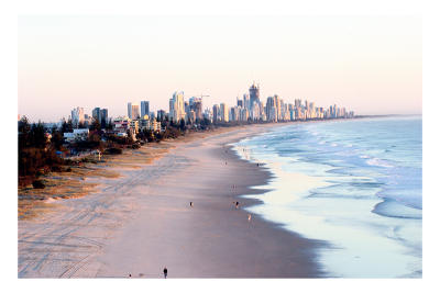 Sunise Surfers Paradise. Highrise meets the Ocean