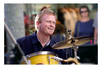 Noosa Jazz Festival. Drummer with Matt Baker